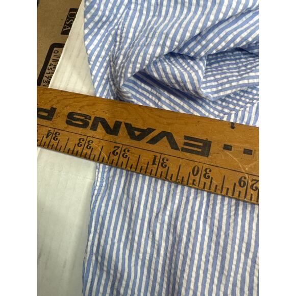 Polo Ralph Lauren Classic Fit Seersucker Shirt Men Blue Stripe Short Sleeve 4XLT - Picture 5 of 5
